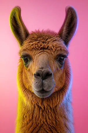 Card art: a llama