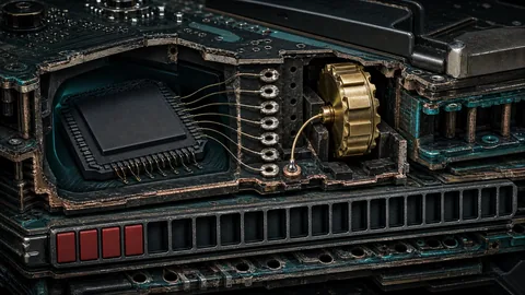 Generated cover: an opened hardware wallet showing a chip and a brass gear